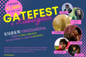 Foto: Plakat med program for Gatefest